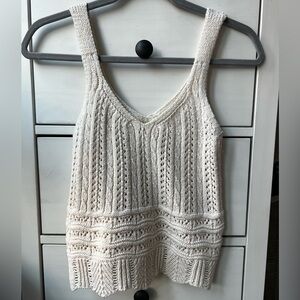 Altar’d State Cream Crochet Tank Top - Size XS